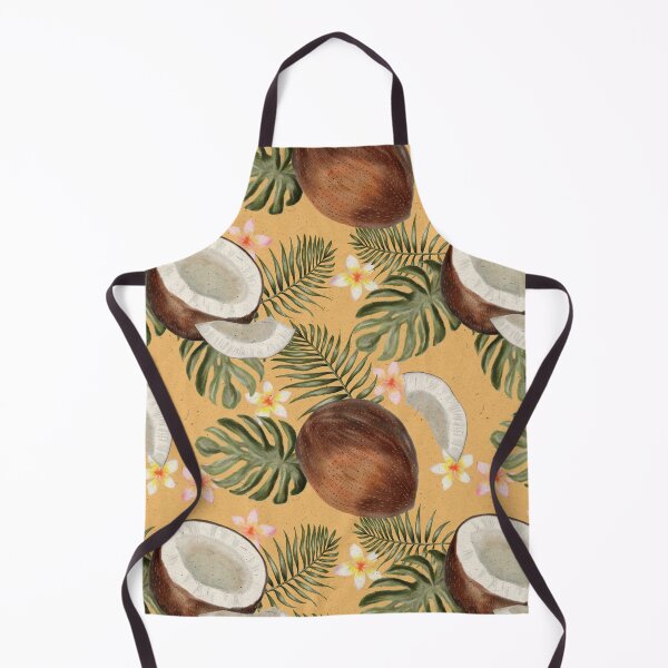 Item preview, Coconuts About You Tropical Vintage Pattern (Happy Yellow) designed and sold by ‧͙⁺˚*・༓☾ Moon Saikia ☽༓・*˚⁺‧͙.