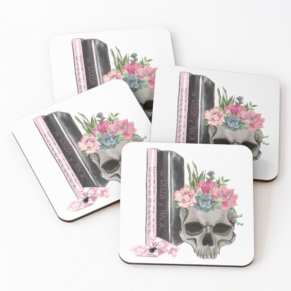 Item preview, Halloween Skull Magic Blacк Pink Fashion Witch Watercolor Illustration Halloween Party  Autumn designed and sold by CreativeBu.