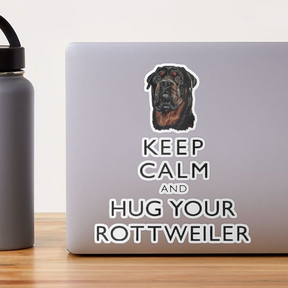 Keep Calm & Hug the Dog Water Bottle with Lid