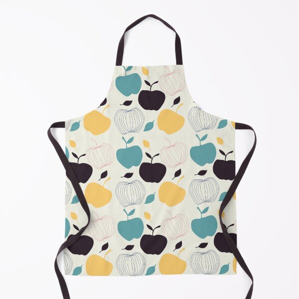Item preview, Appels Fruits Modern Pattern White/Blue/Black/Yellow designed and sold by OlgaBDesign.