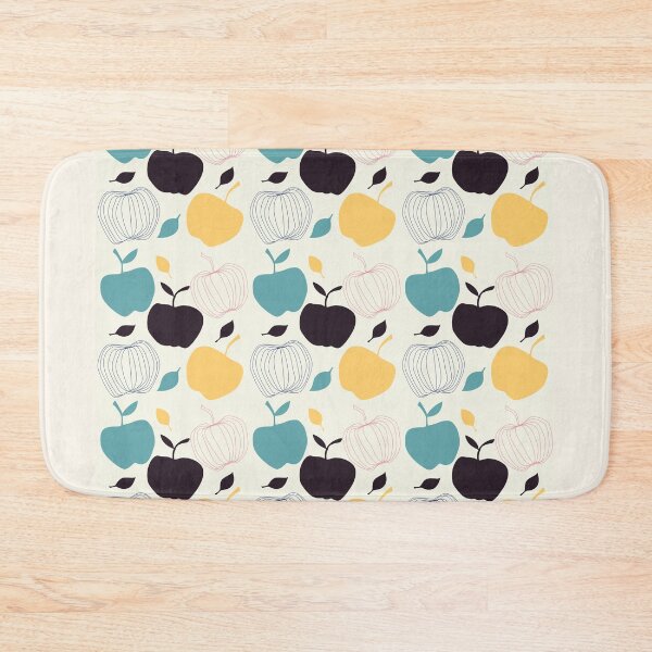 Item preview, Appels  Fruits Modern Pattern White/Blue/Black/Yellow designed and sold by OlgaBDesign.