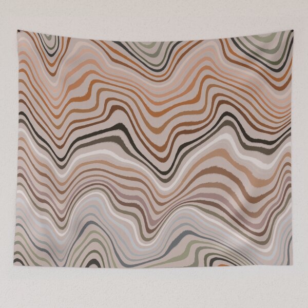 Item preview, Fall palette colors waves  designed and sold by JaneVirak.