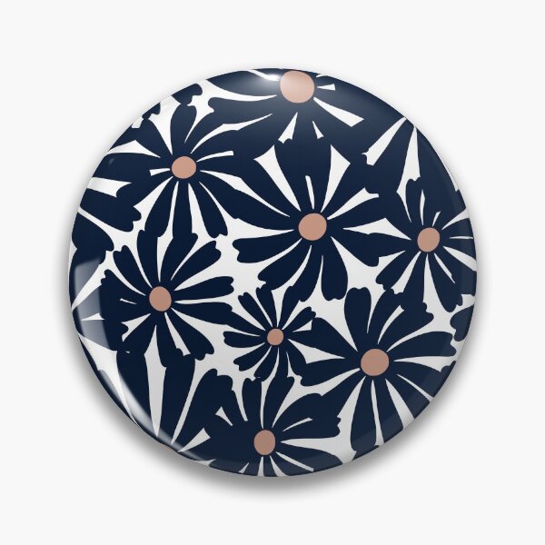 Item preview,  Mod Navy Blue Flowers designed and sold by meggydesigns.