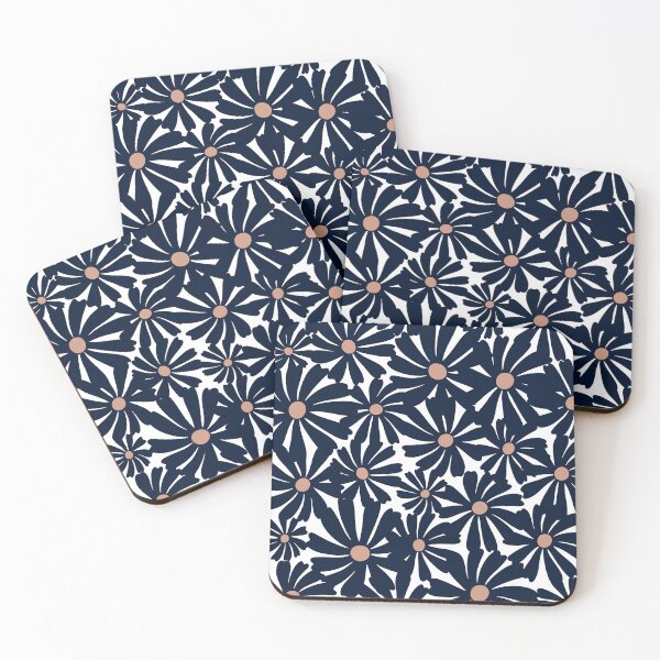 Item preview,  Mod Navy Blue Flowers designed and sold by meggydesigns.