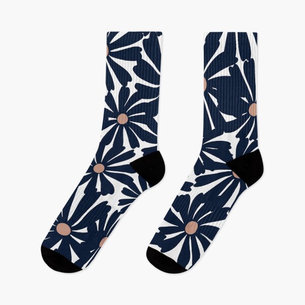 Item preview,  Mod Navy Blue Flowers designed and sold by meggydesigns.