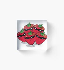 The Strawberry Thieves band logo large Acrylic Block