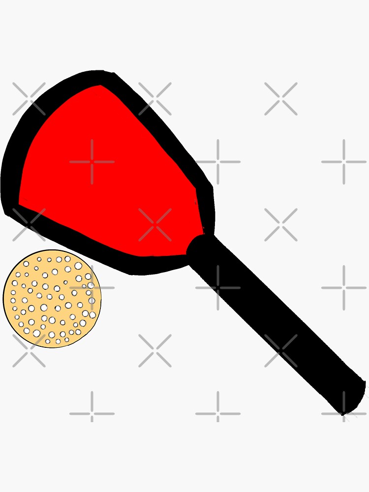 "Simple drawing of pickleball sports " Sticker for Sale by Darkies