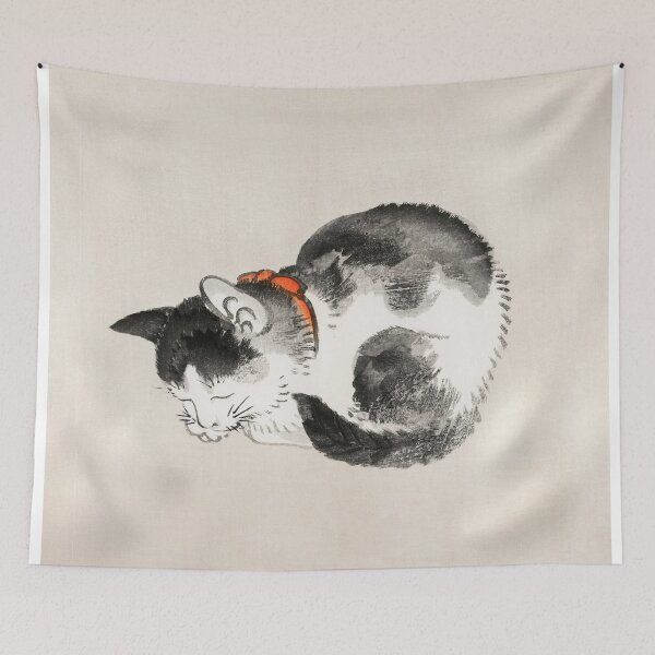 Item preview, Sleeping cat Japanese, Kōno Bairei, 1858 designed and sold by gani-75.