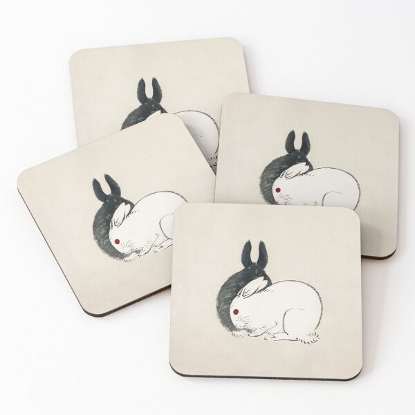 Item preview, Black and White Rabbits, Kōno Bairei, 1844 Japanese Anime designed and sold by gani-75.