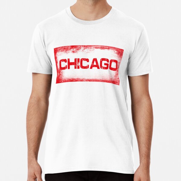 Chicago in red  Premium T-Shirt for Sale by Dinablal