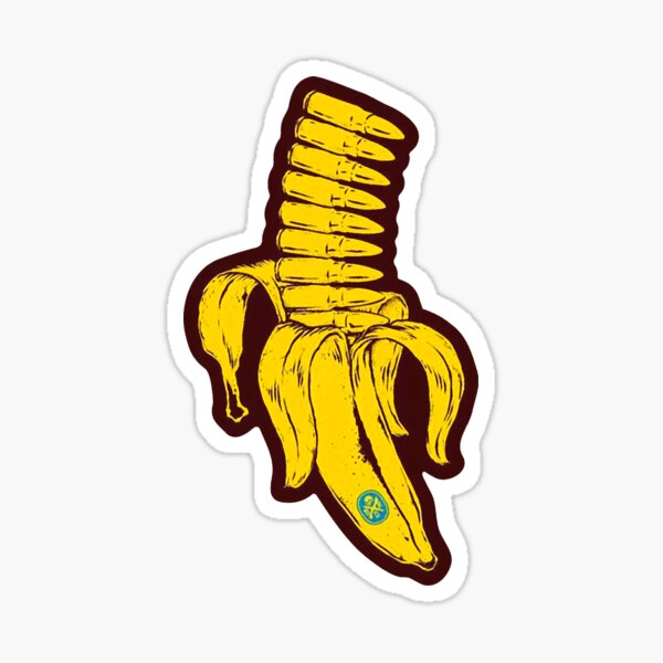 clip with banana bullets Sticker
