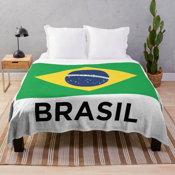 Artikelvorschau, Bandeira do Brasil Welle mit Text (auf Weiß) entworfen und verkauft von STUDIO-72.