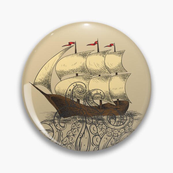 Artikelvorschau, Kraken greift ein Seemannsschiff an entworfen und verkauft von ArtOfStars.