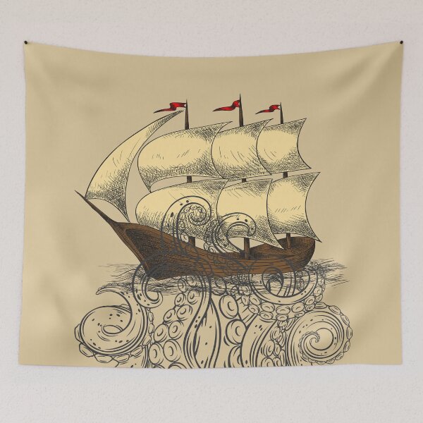 Item preview, Kraken Attacking Sailor Ship designed and sold by ArtOfStars.