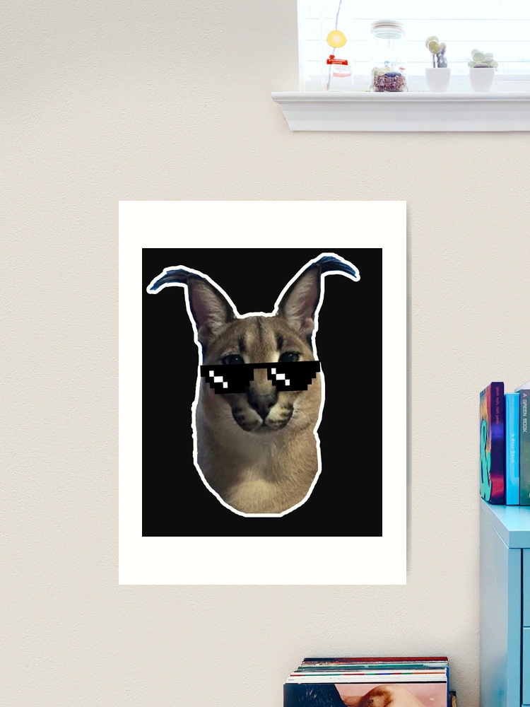 Big Floppa with glasses Art Print for Sale by dinnashop