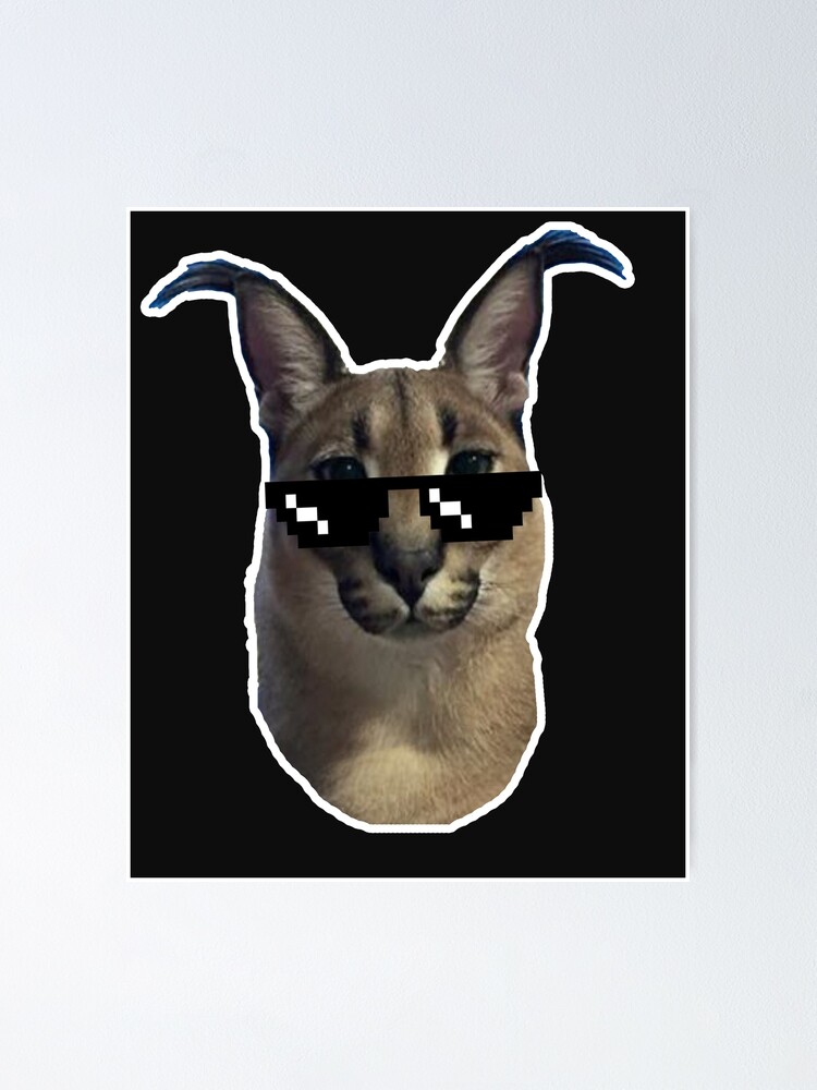 Big Floppa Funny Caracal Big Cat Meme Art Board Print for Sale by  dinnashop