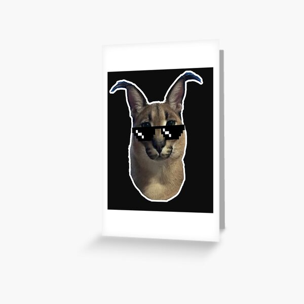 "Big Floppa with glasses" Greeting Card for Sale by Redbubble