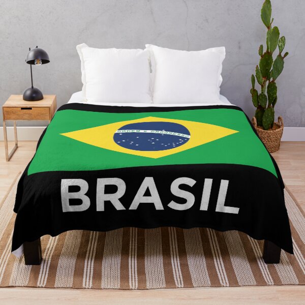 Artikelvorschau, Bandeira do Brasil Welle mit Text (auf Schwarz) entworfen und verkauft von STUDIO-72.