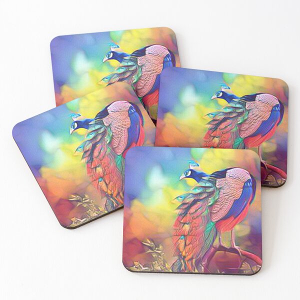 Artikelvorschau, Das Pfau-Porträt-abstrakte Malerei-Kunst-Design entworfen und verkauft von WildMuse44.