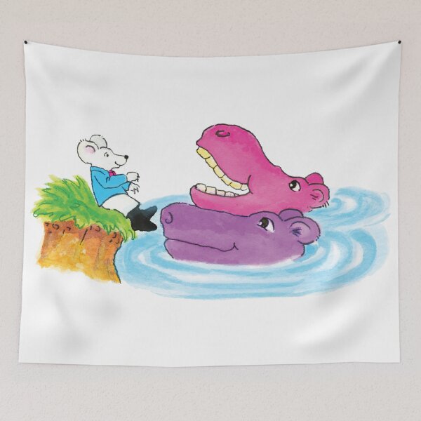 Item preview, "King Leo’s Palace Mouse Inviting Hippos" designed and sold by gigiamal.