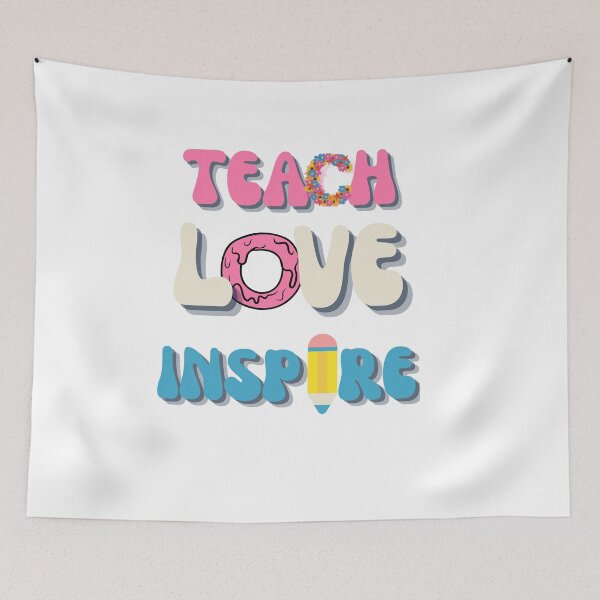 Item preview, Back To School Teach Love Inspire Retro Teachers Women  designed and sold by loscustom1949.