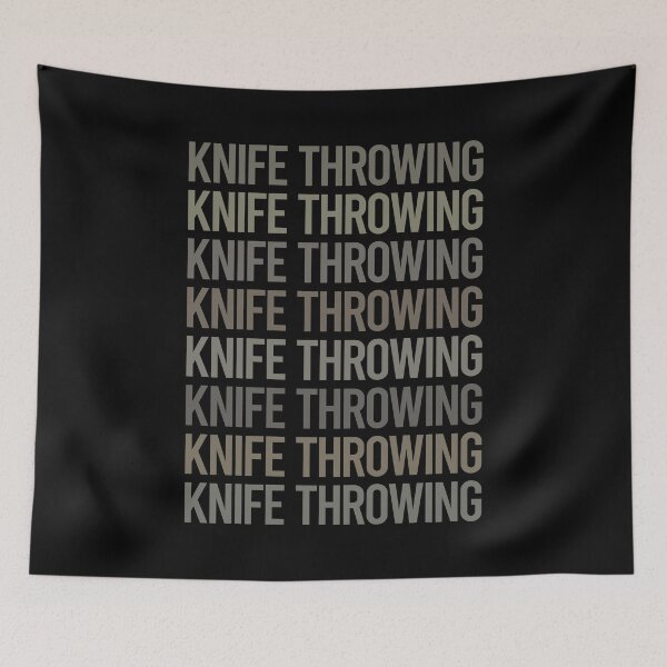 Item preview, Gray Text Art Knife Throwing designed and sold by TarynBrown3126.