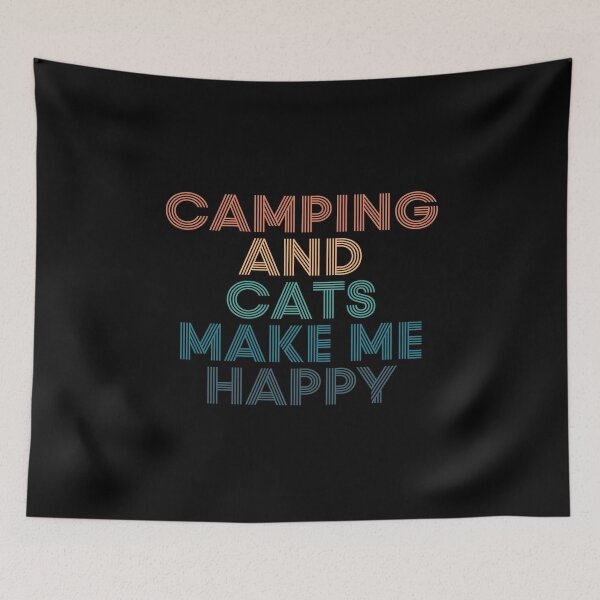 Item preview, Camping And Cats Make Me Happy- Gift for Camping & Cats Fans designed and sold by kindxinn.