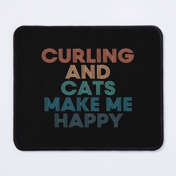 Item preview, Curling And Cats Make Me Happy- Gift for Curling & Cats Fans designed and sold by kindxinn.