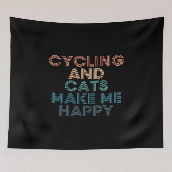 Item preview, Cycling And Cats Make Me Happy- Gift for Cycling & Cats Fans designed and sold by kindxinn.