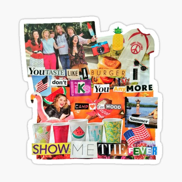 Wet Hot American Collage Sticker