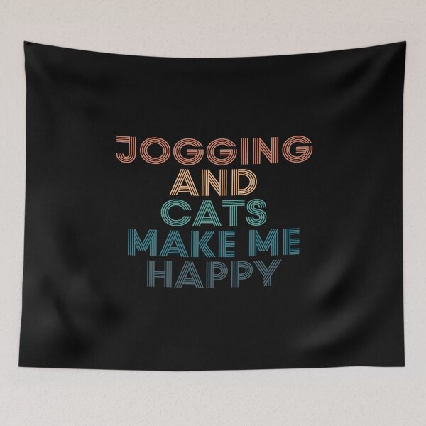 Item preview, Jogging And Cats Make Me Happy- Gift for Jogging & Cats Fans designed and sold by kindxinn.