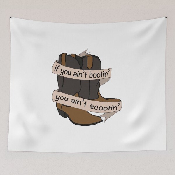 Item preview, if you ain't bootin' you ain't scootin' designed and sold by Donna Gomez.