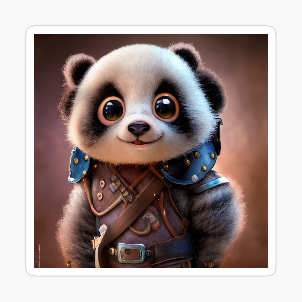 Adorable baby panda adventurer | Art Board Print