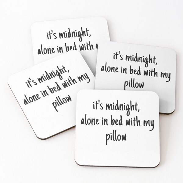 Item preview, it's midnight, alone in bed with my pillow - mental health and anxiety designed and sold by Therapy by Sen.