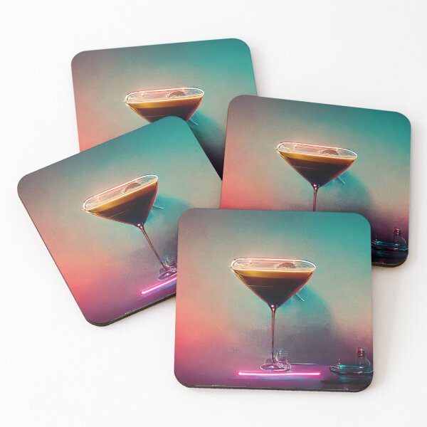 Item preview, Neon Aesthetic - Espresso Martini | Cocktail | Artwork | Illustration designed and sold by Designsssssssssssssssss.