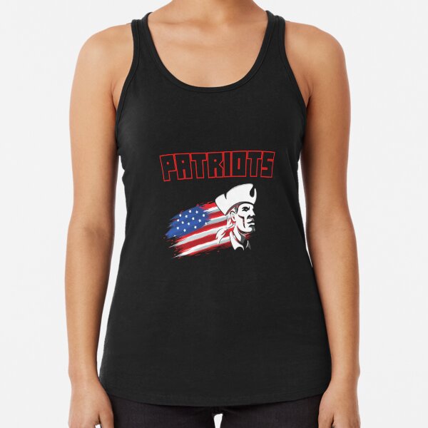 Patriots. Ladies Racer Back Tank Top for the New England Patriots Fan.