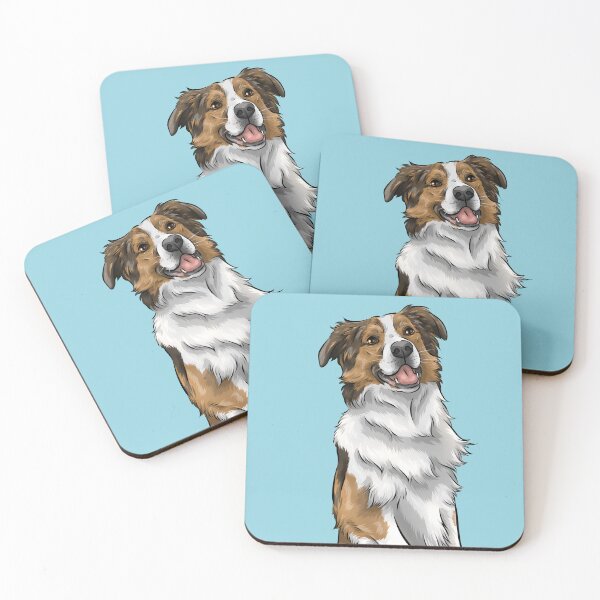 Item preview, English Shepherd | Sable and White | Cute Dog Art designed and sold by shirinsart.