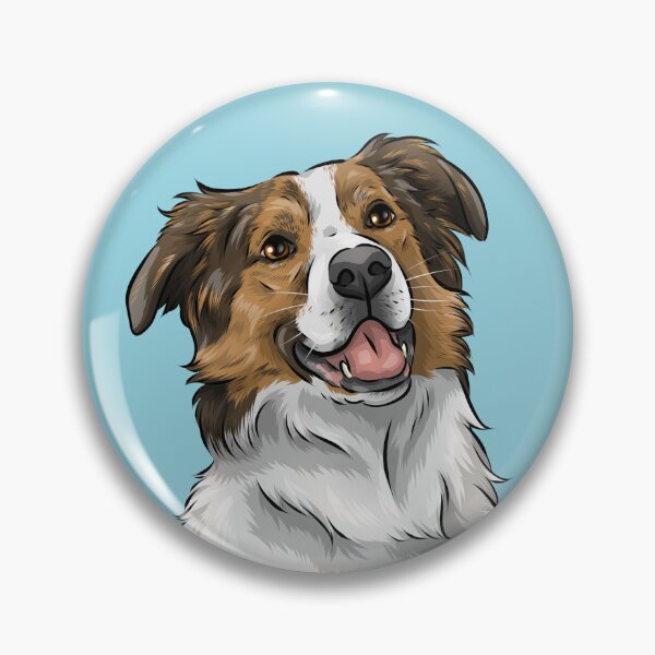 Artikelvorschau, Englischer Schäferhund | Zobel und Weiß | Niedliche Hundekunst entworfen und verkauft von shirinsart.