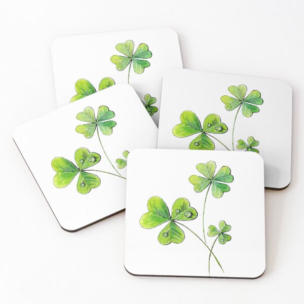 Item preview, Watercolor clover leaves designed and sold by tinkerfrost.