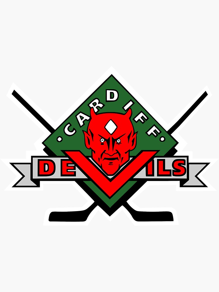"Cardiff Devils Ice Hockey Retro Logo" Sticker for Sale by