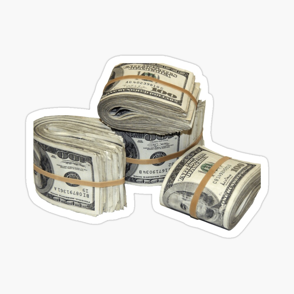 Money sticker Sticker for Sale by Psiklone