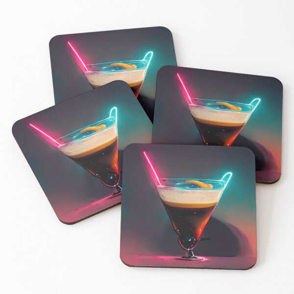 Item preview, Neon Aesthetic - Espresso Martini | Cocktail | Artwork | Illustration designed and sold by DadoDesigns.