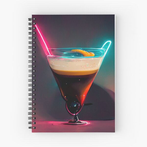 Aperçu de l'œuvre Esthétique Néon - Espresso Martini | cocktail | Oeuvre | Illustration créée et vendue par DadoDesigns.