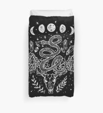 Funda nórdica Diseño de Witchy de las fases, de las serpientes, y de los cristales de la luna