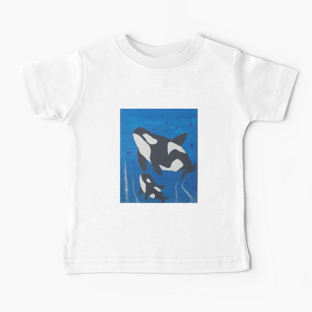 Mum And Baby Whale Baby T-Shirt