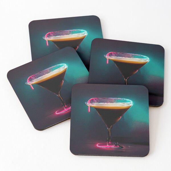 Aperçu de l'œuvre Esthétique Néon - Espresso Martini | cocktail | Oeuvre | Illustration créée et vendue par Designsssssssssssssssss.