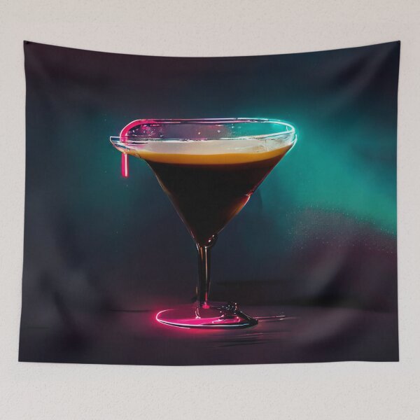Item preview, Neon Aesthetic - Espresso Martini | Cocktail | Artwork | Illustration designed and sold by Designsssssssssssssssss.