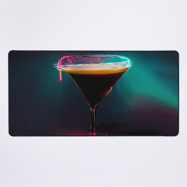 Aperçu de l'œuvre Esthétique Néon - Espresso Martini | cocktail | Oeuvre | Illustration créée et vendue par DadoDesigns.