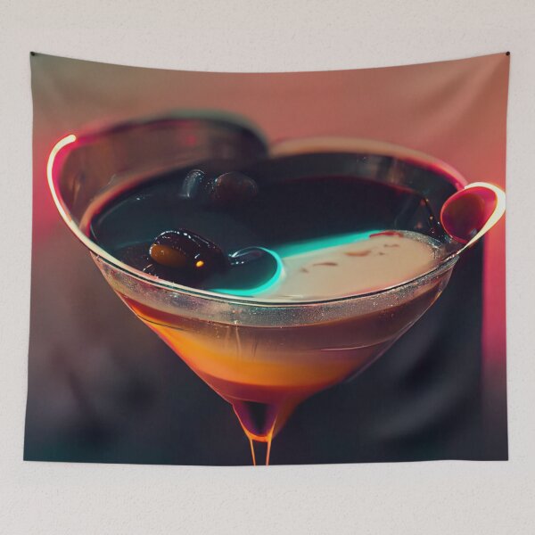 Item preview, Espresso Neon Love Martini | Cocktail | Artwork | Illustration designed and sold by DadoDesigns.