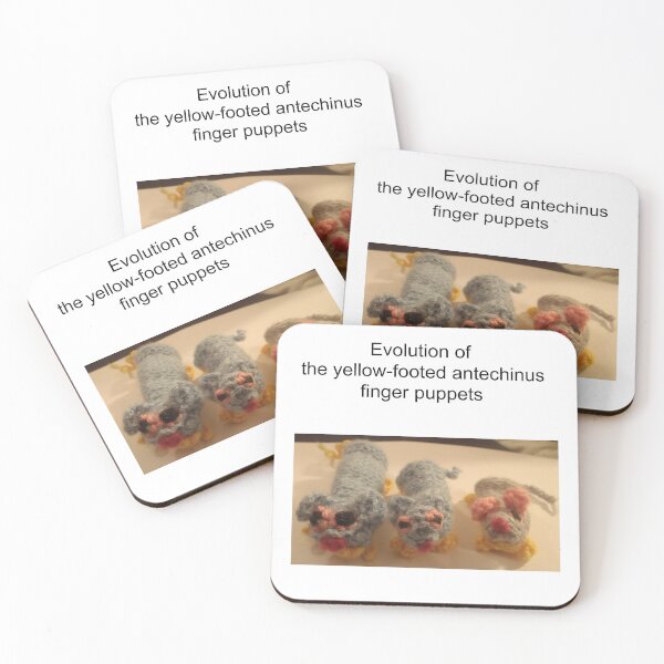 Item preview, Evolution of the yellow-footed antechinus finger puppets designed and sold by HaniaAnia.